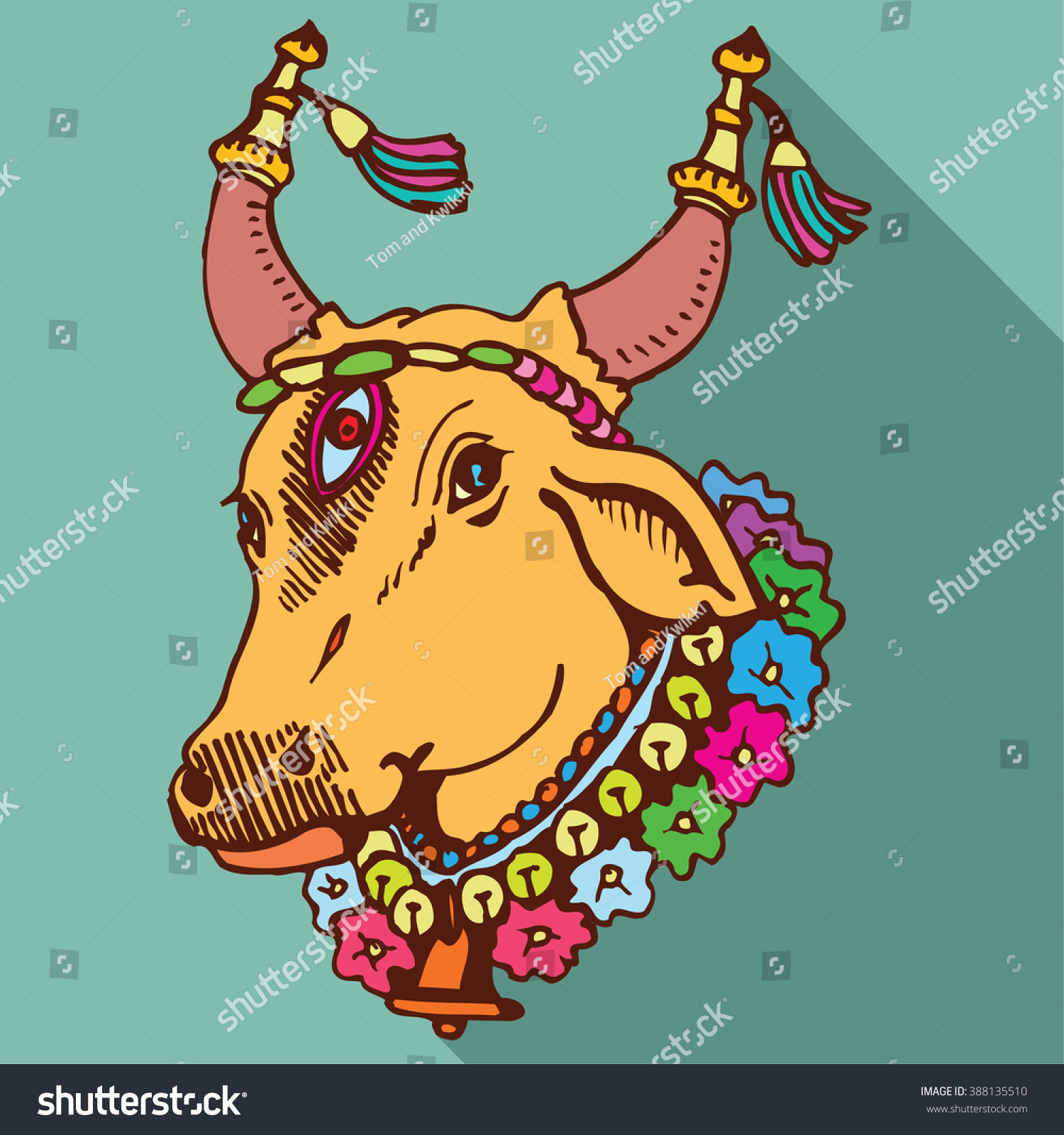 Индийская корова арт