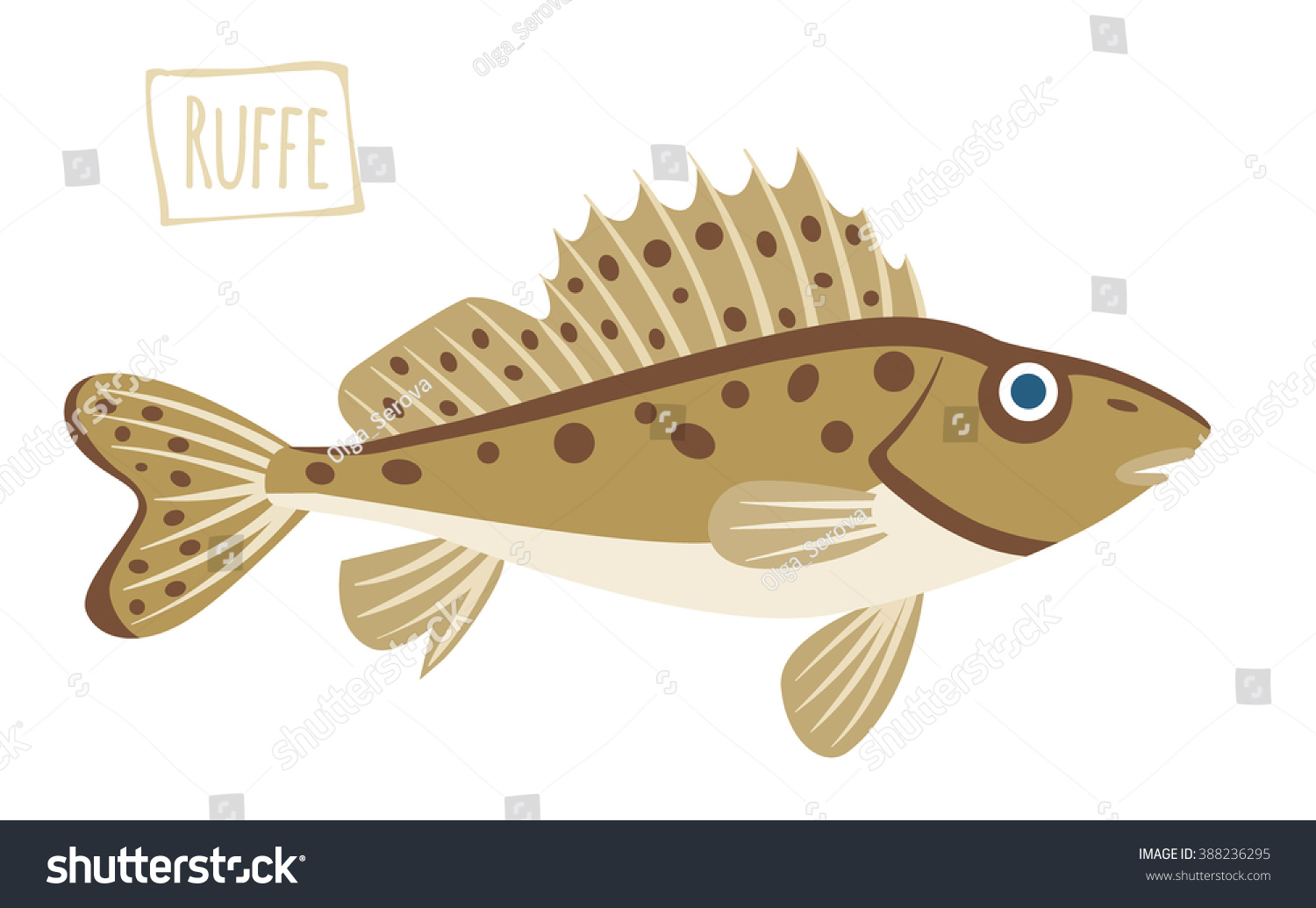 Рыба Ерш мультяшная