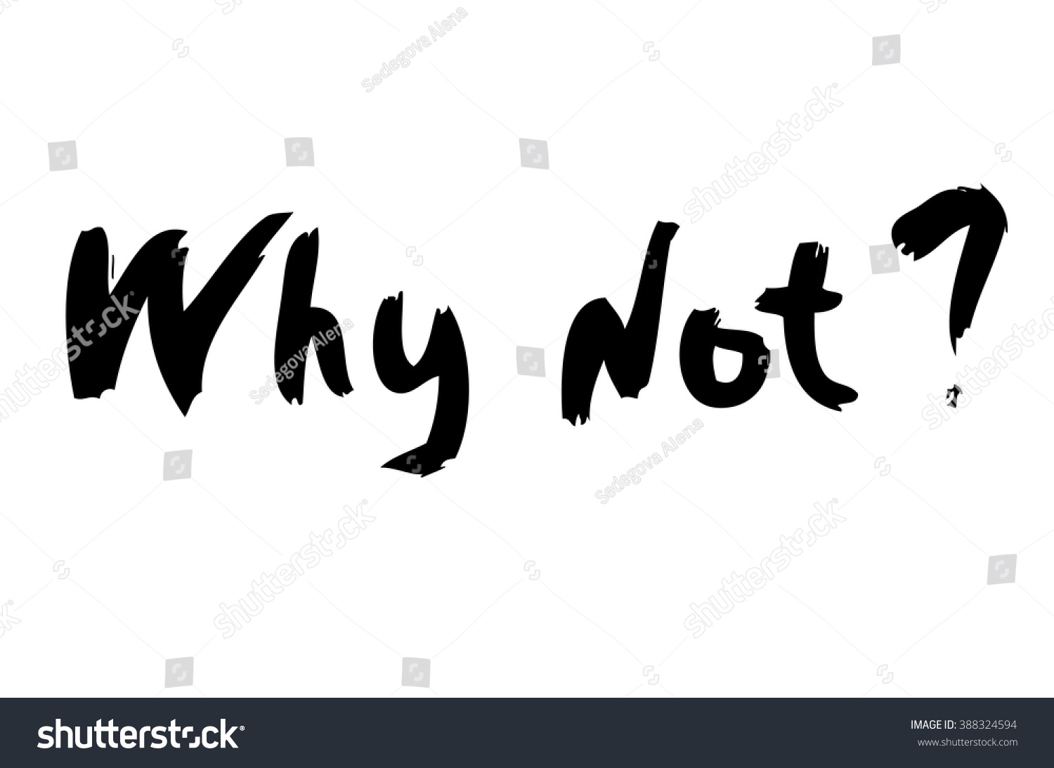 Why Not Inscription Why Not Writing Stock Vector (Royalty Free ...