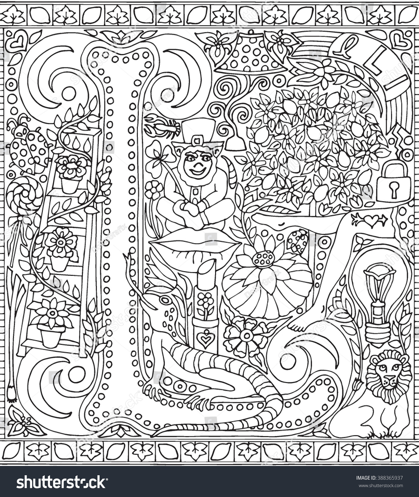 alphabet adult coloring pages