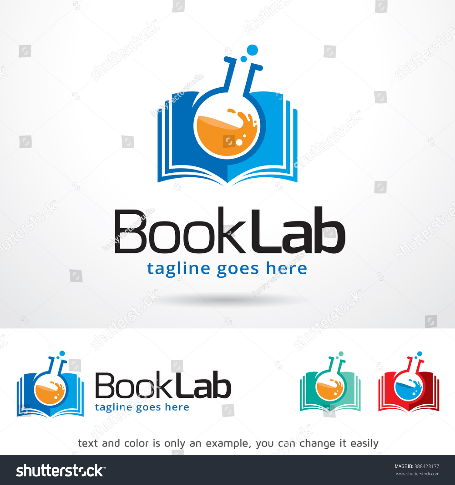 Book Lab Logo Template Design Vector Stock Vector (Royalty Free ...