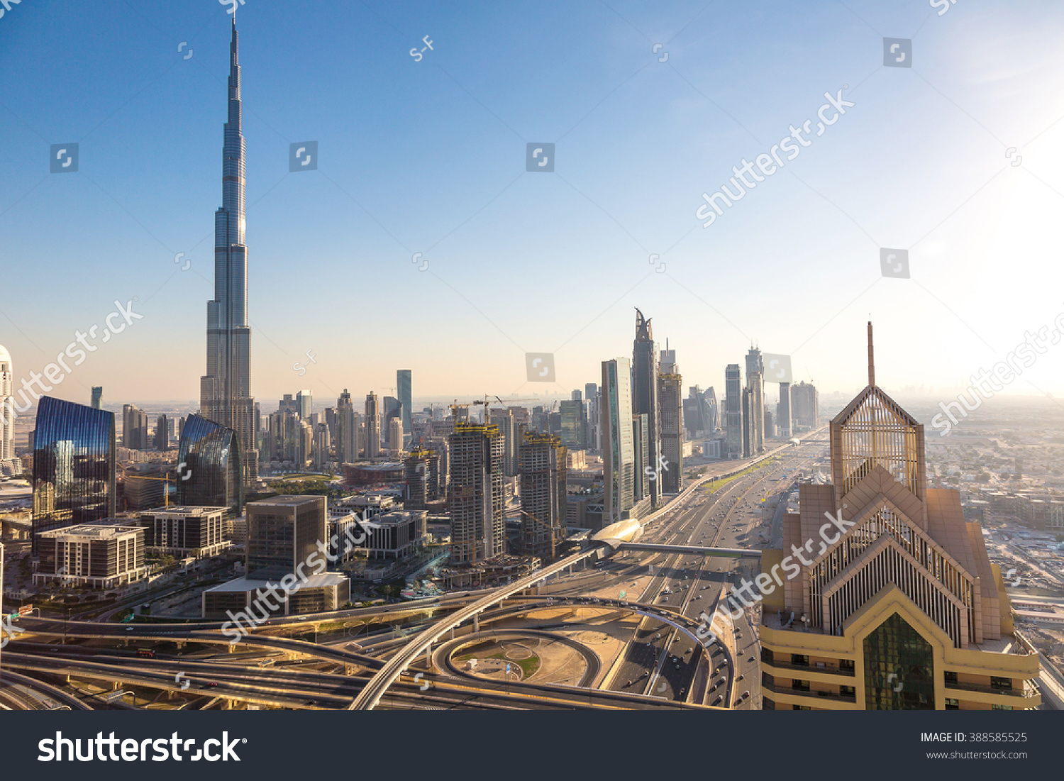 Aerial View Downtown Dubai Summer Day Stock Photo 388585525 | Shutterstock