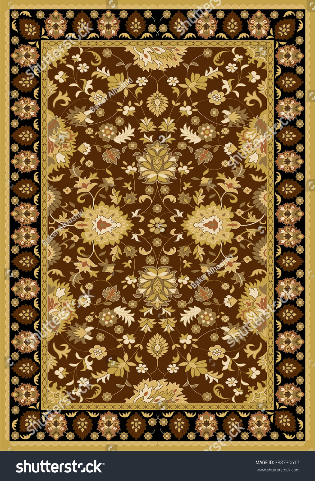 Carpet Border Frame Pattern Stock Illustration 388730617 | Shutterstock