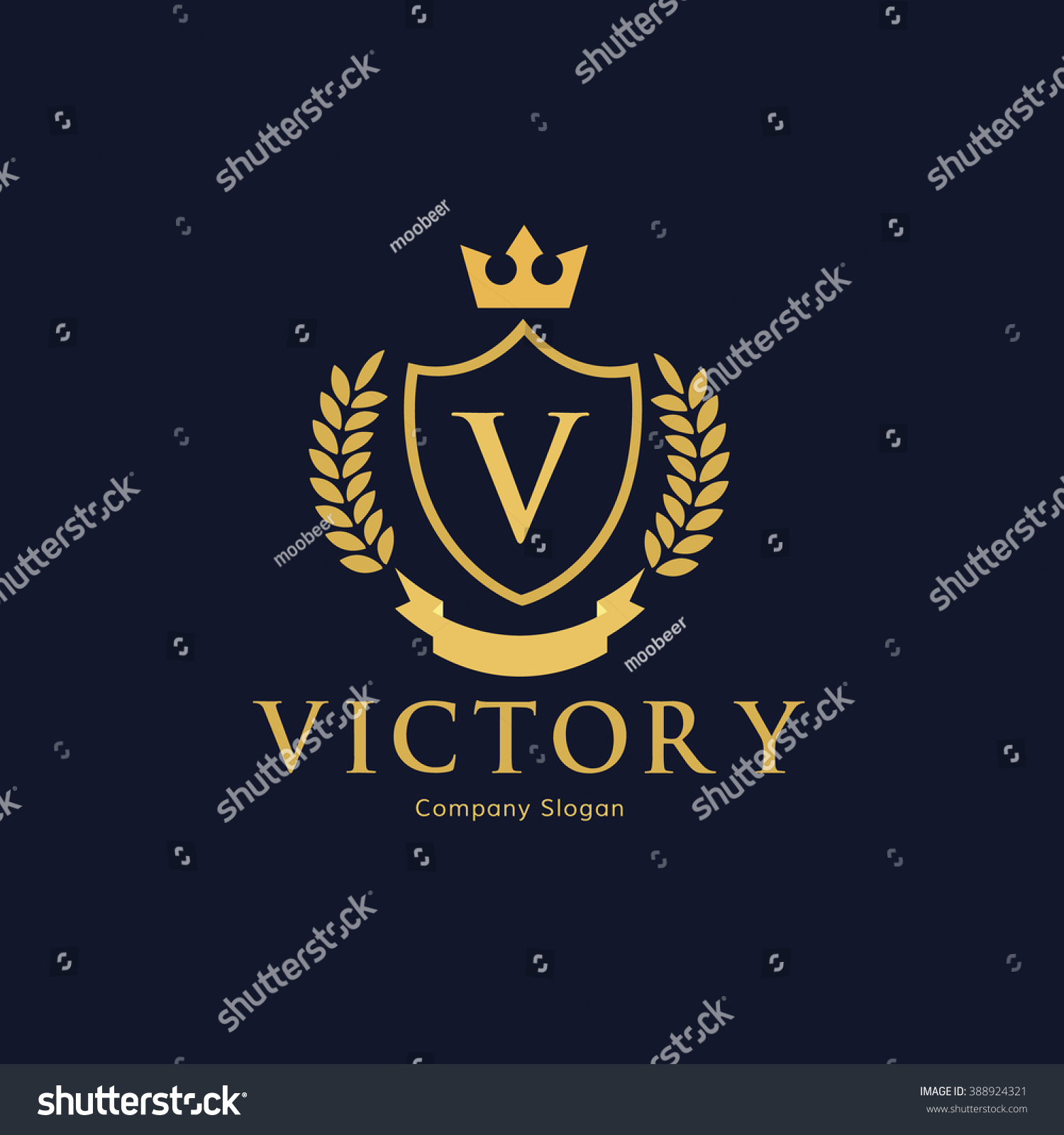 Victory Logocrest Logovector Logo Template Stock Vector (Royalty Free ...