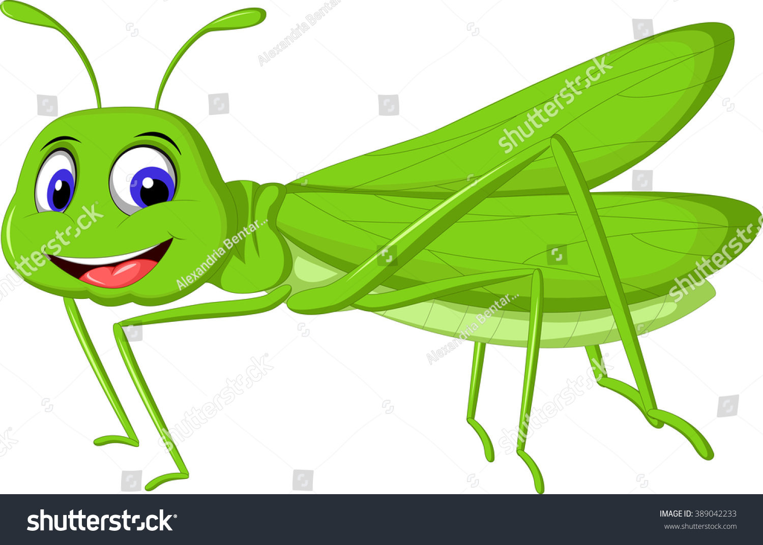 Green Locust Cartoon Stock Vector (Royalty Free) 389042233 | Shutterstock