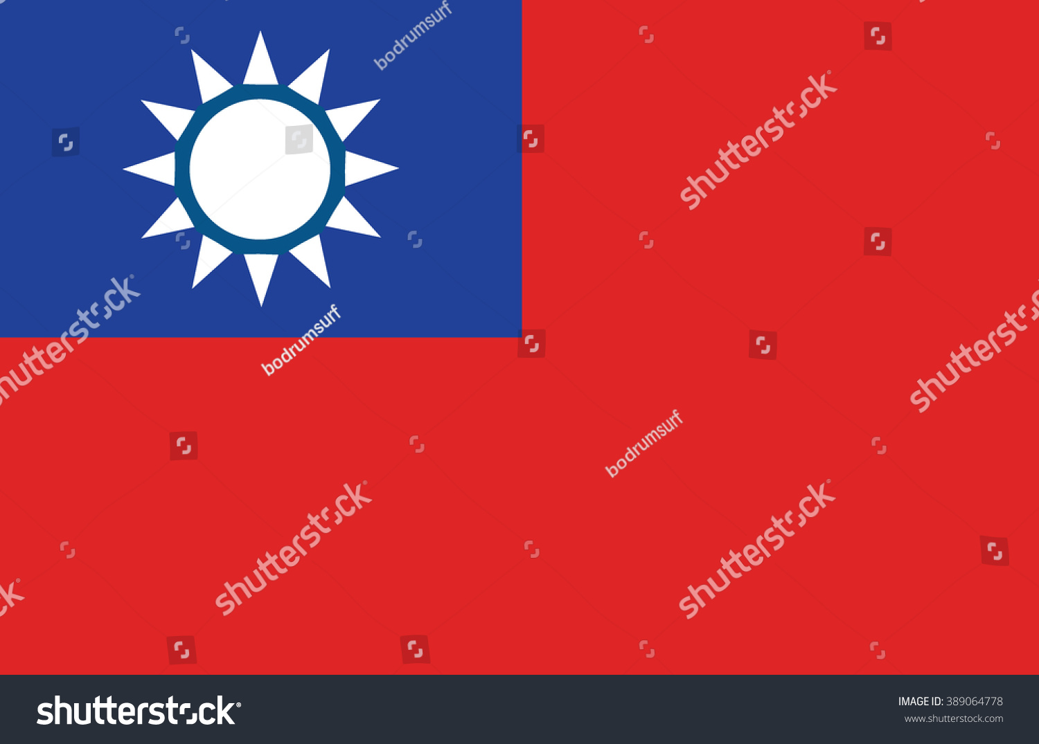 Nice Drawing Amazing Horizontal Taiwanese Flag Stock Vector Royalty Nice Drawing Amazing Horizontal Taiwanese Flag Stock Vector Royalty