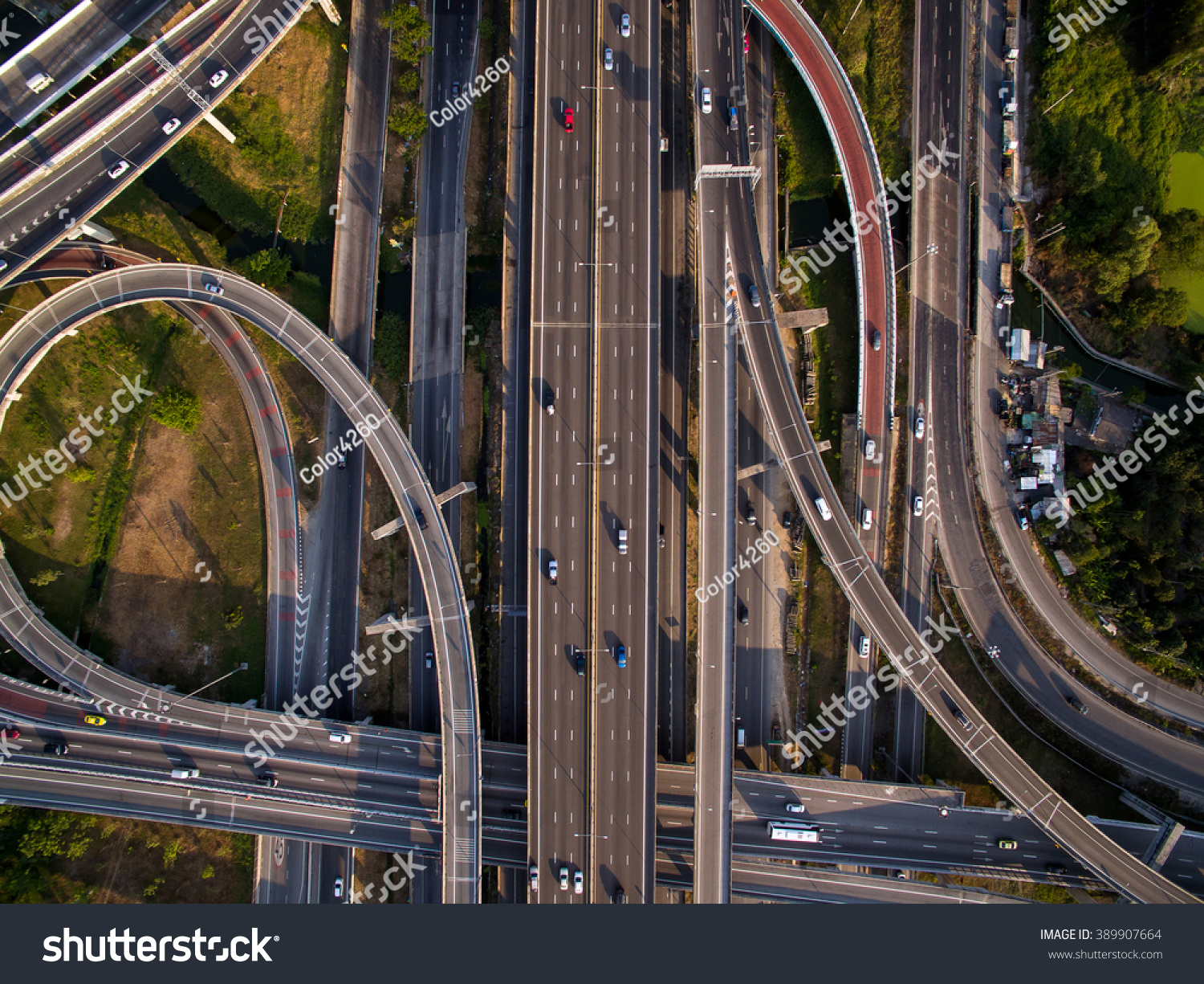 Aerial View Above Intercity Expressway Ring Stock Photo 389907664 ...