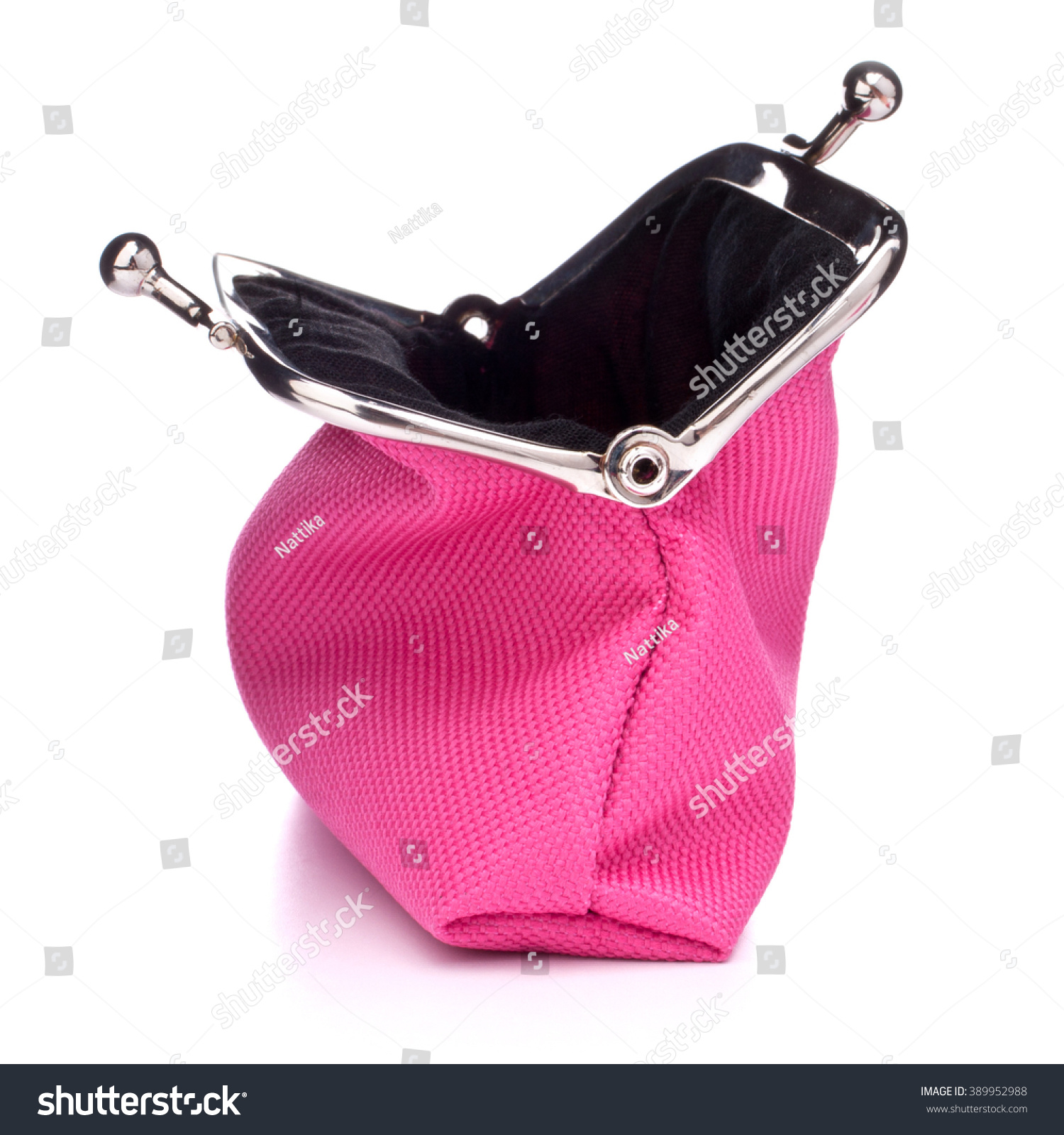 Empty Open Purse Isolated On White Stock Photo 389952988 Shutterstock