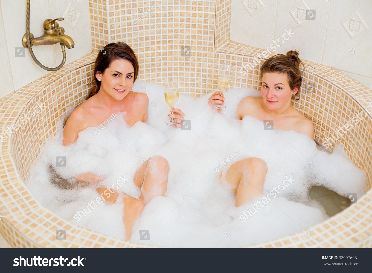 Lesbian In The Bath