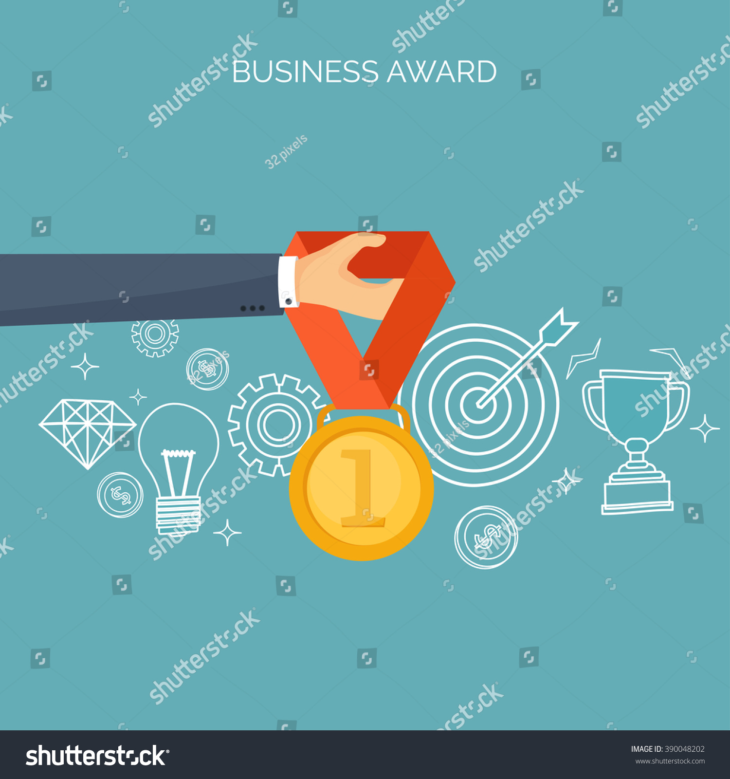 Vector Illustration Flat Business Concept Background Stock Vector ...