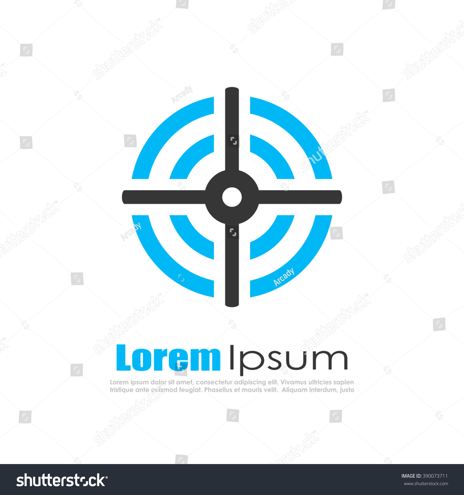 Target Abstract Logo Vector Illustration Isolated Stock Vector (Royalty ...