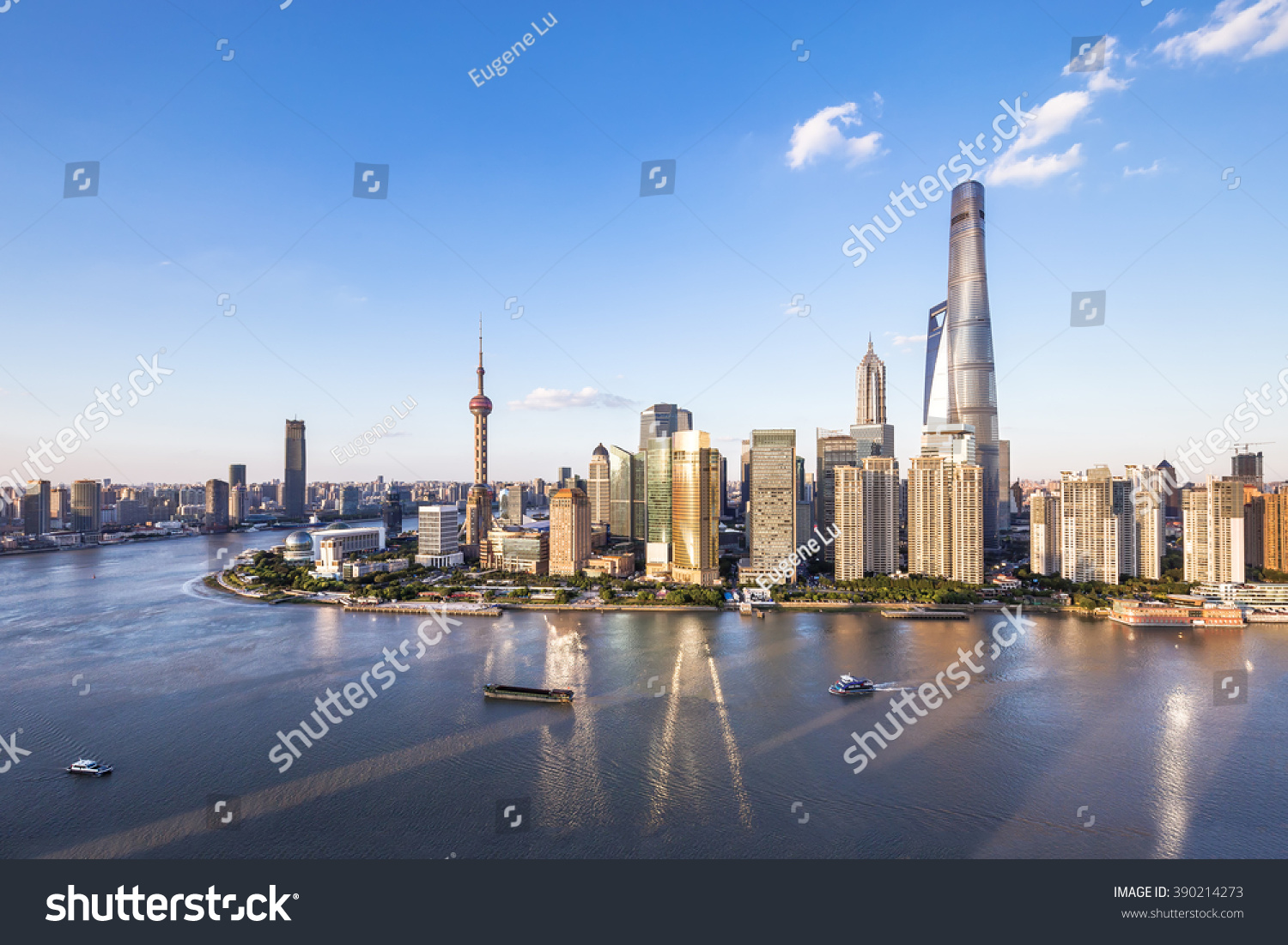 Aerial View Lujiazui Financial District Shanghaichina Stock Photo ...