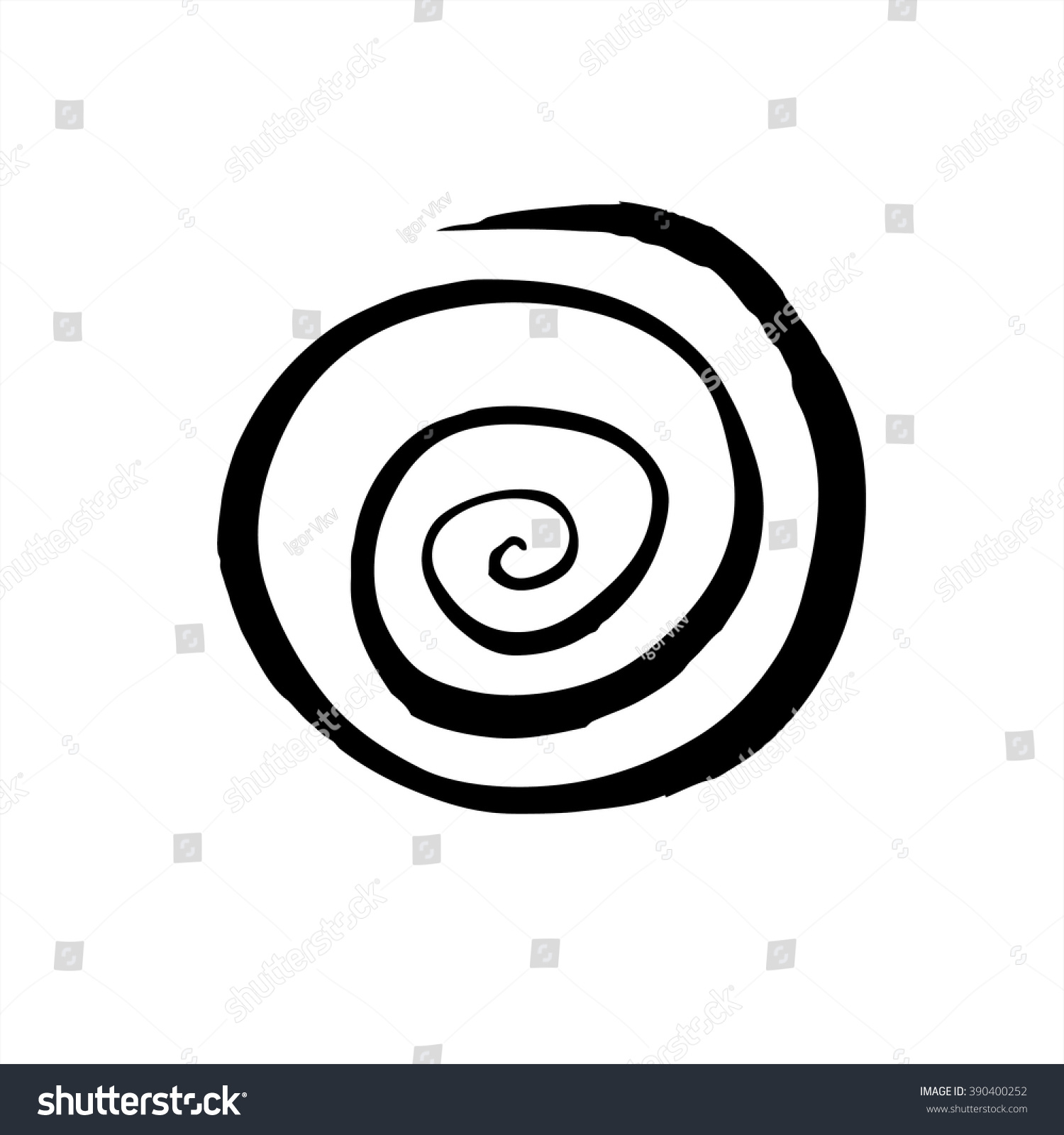 Abstract Spiral Shape Sign Stock Vector (Royalty Free) 390400252 ...