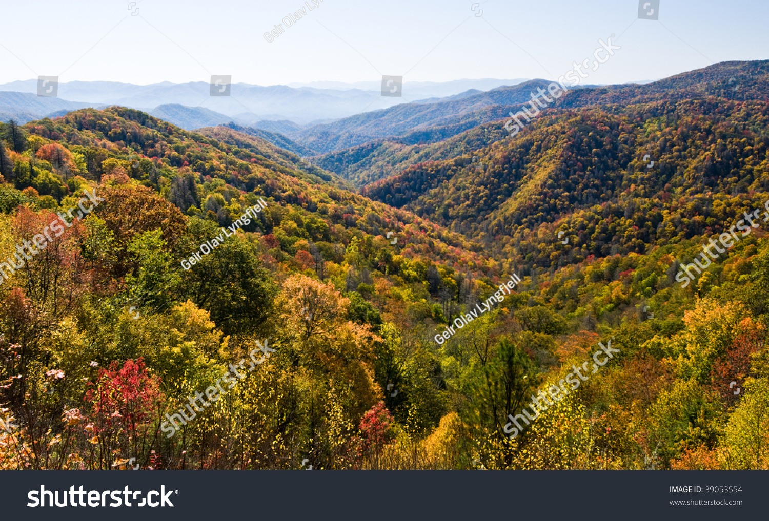 Fall Colors Smoky Mountains National Park Stock Photo 39053554