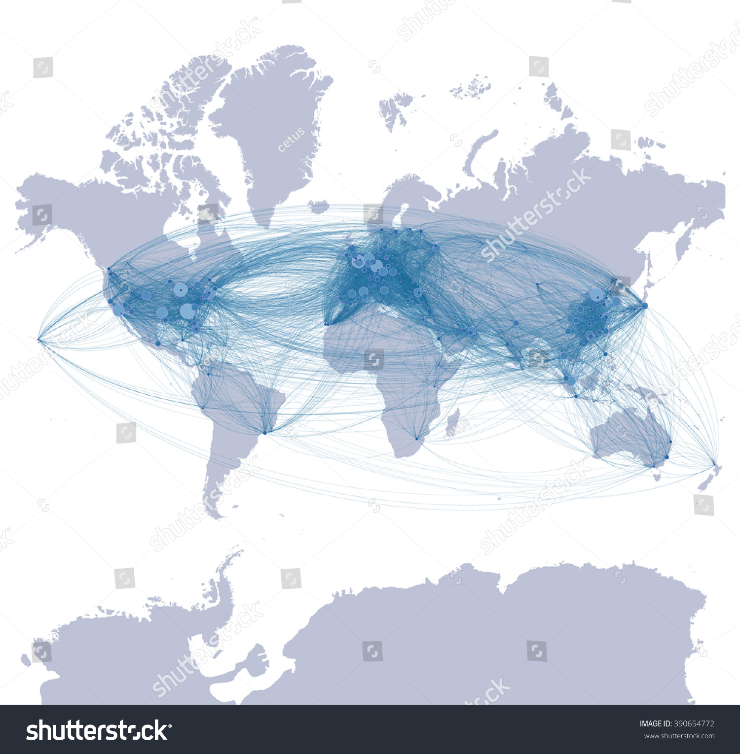 Air Transport Network Major Airports Routes Stock Vector (Royalty Free ...