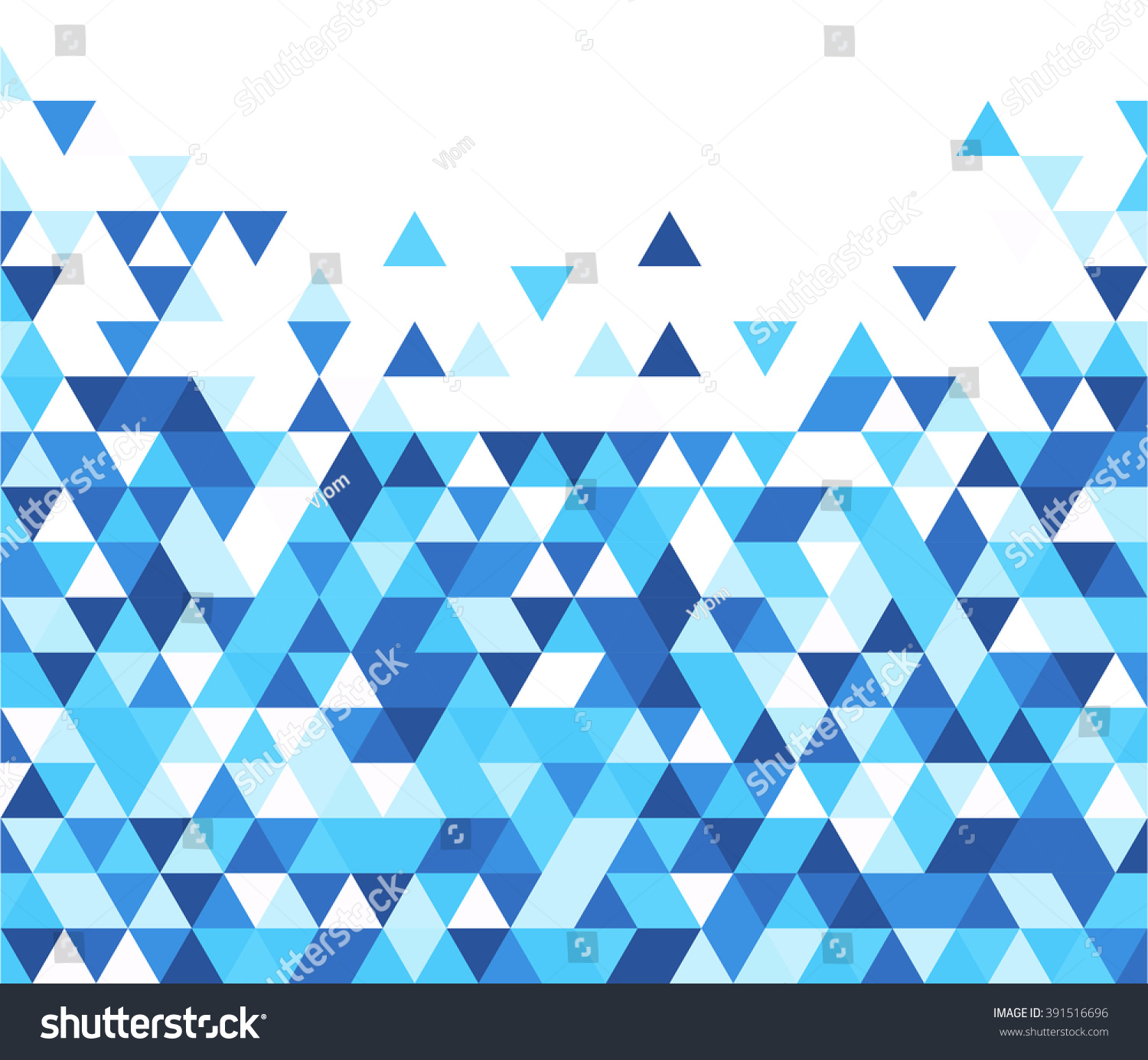 White Abstract Background Blue Triangles Vector Stock Vector (Royalty ...