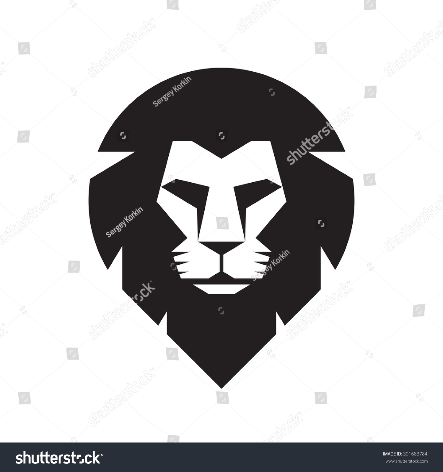 Lion Head Vector Logo Concept Wild Stock Vector (Royalty Free ...