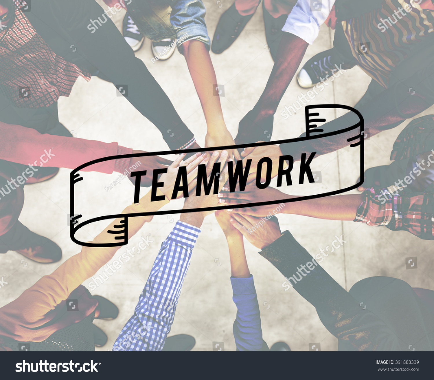 Teamwork Team Building Cooperation Relationship Concept Stock Photo ...