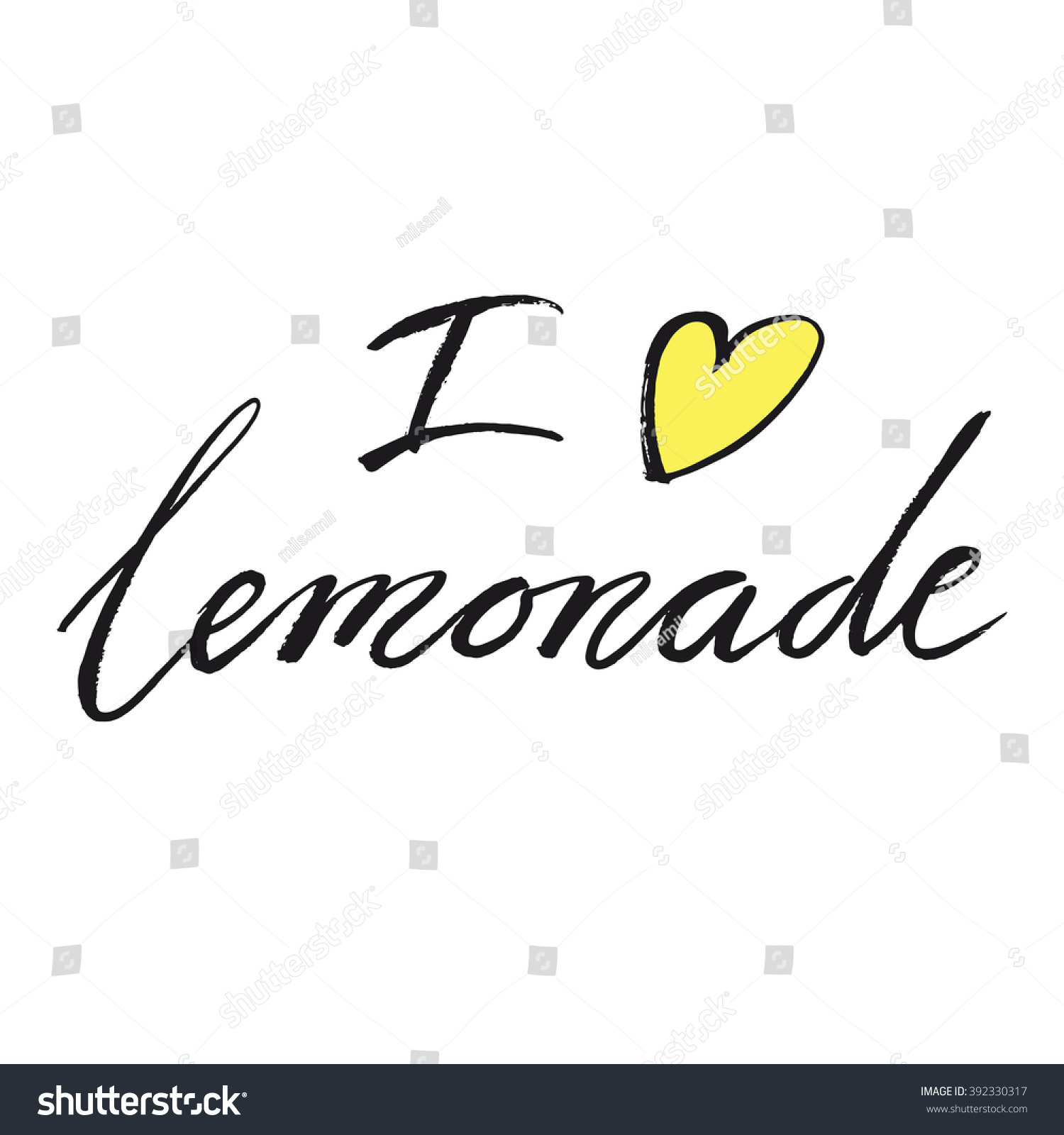 Lettering Lemonade Love Lemonade Modern Calligraphy 库存矢量图（免版税）392330317 Shutterstock 9859