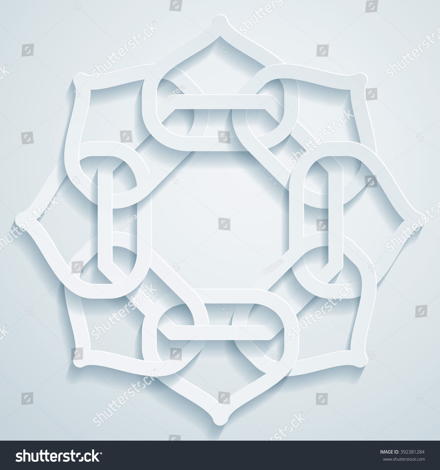 Geometric Arabic Pattern Ornament Stock Vector (Royalty Free) 392381284 ...