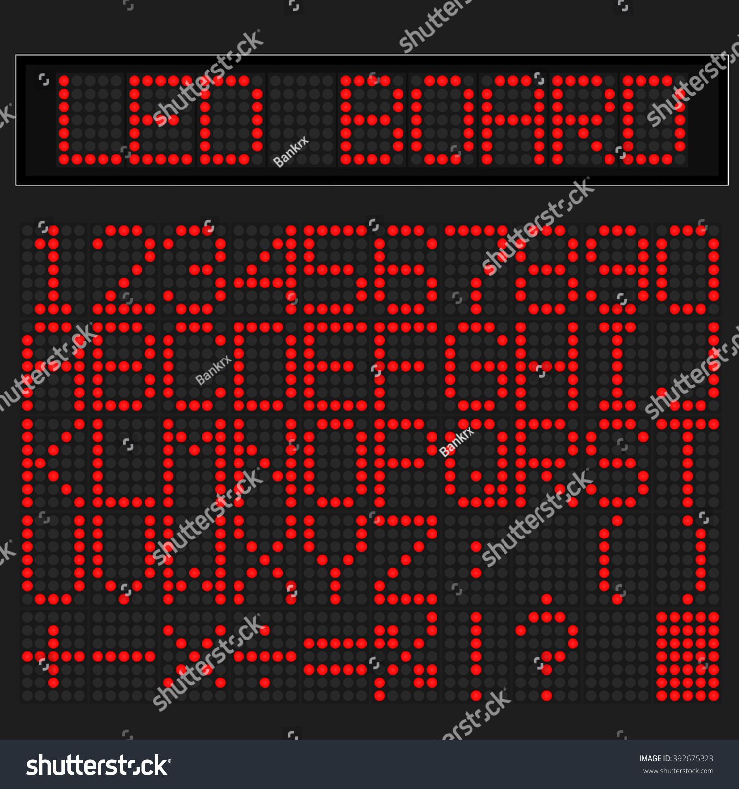 Red Led Digital Font Display On Stock Vector (Royalty Free) 392675323 ...