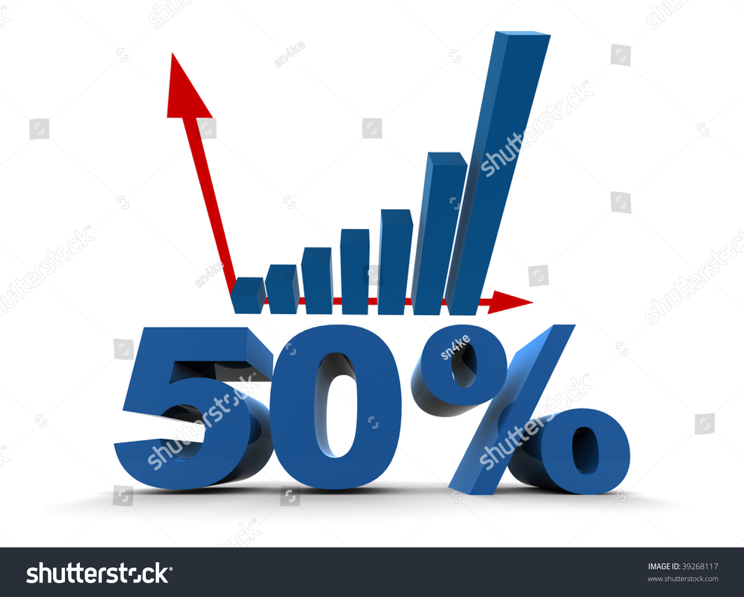 50-increase-diagram-isolated-illustration-stock-illustration-39268117