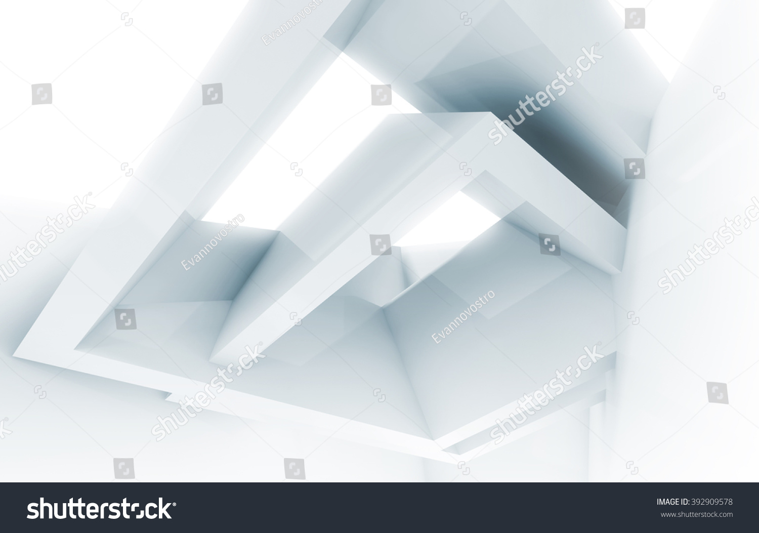 Abstract Empty Room Interior Cubic Structures Stock Illustration Abstract Empty Room Interior Cubic Structures Stock Illustration
