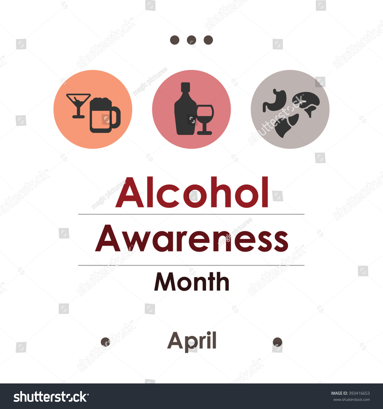 Vector Illustration Alcohol Awareness Month Stock Vector (Royalty Free ...