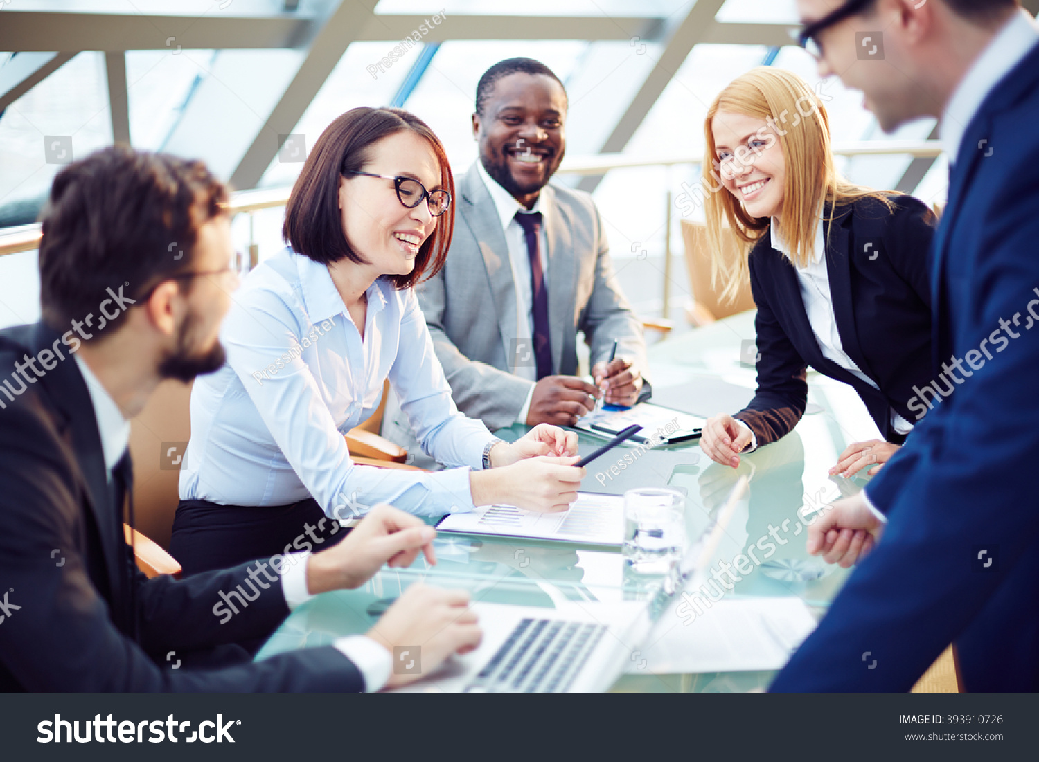 Positive Business Team Working Office Stock Photo 393910726 | Shutterstock