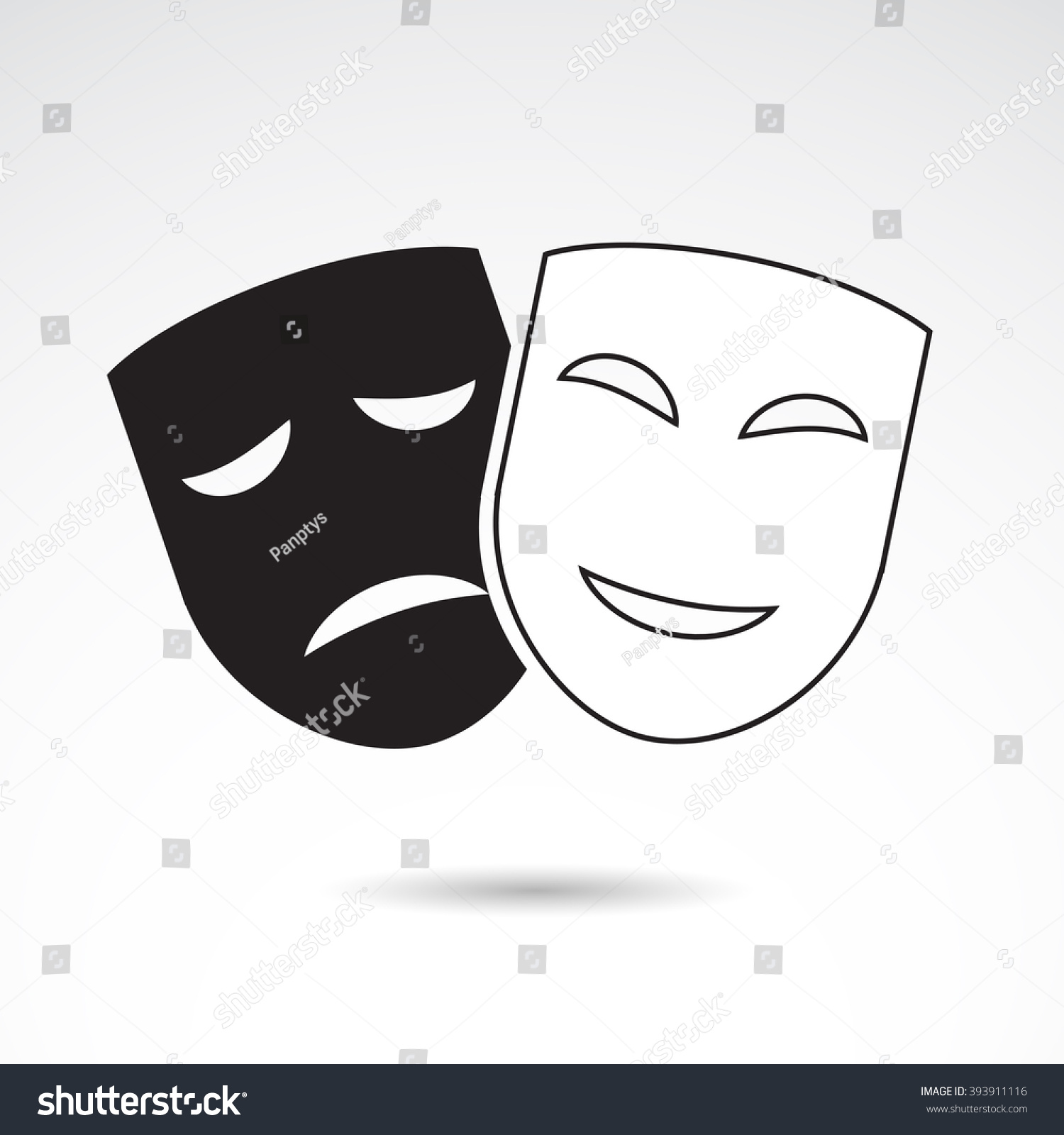 Театральная маска грусть и радость