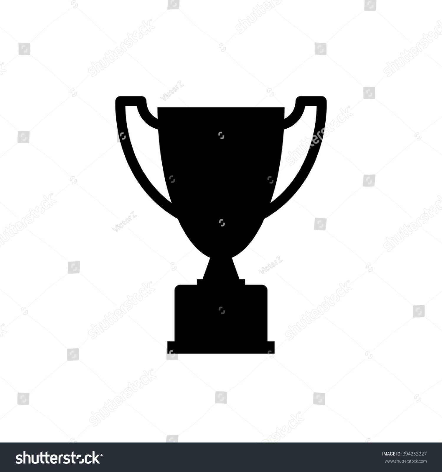 Trophy Icon Trophy Silhouette Black Icon Stock Vector (Royalty Free ...