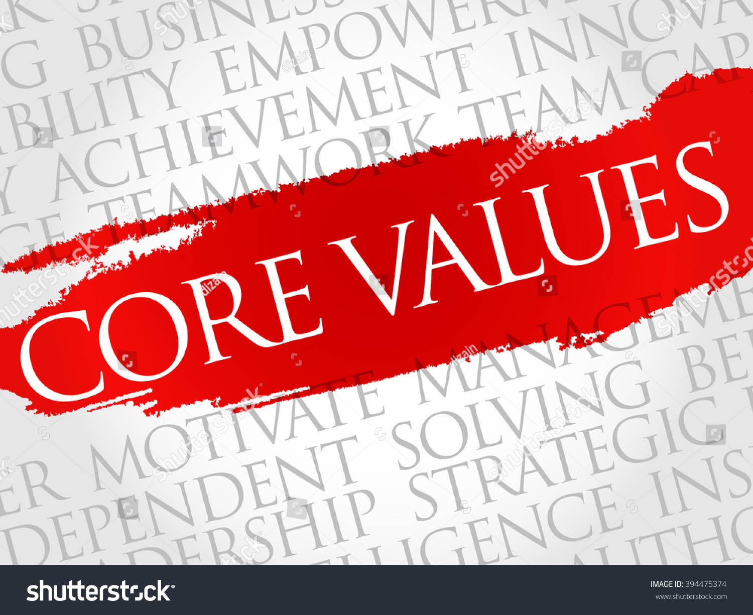 Core Values Word Cloud Business Concept Stock Illustration 394475374 ...