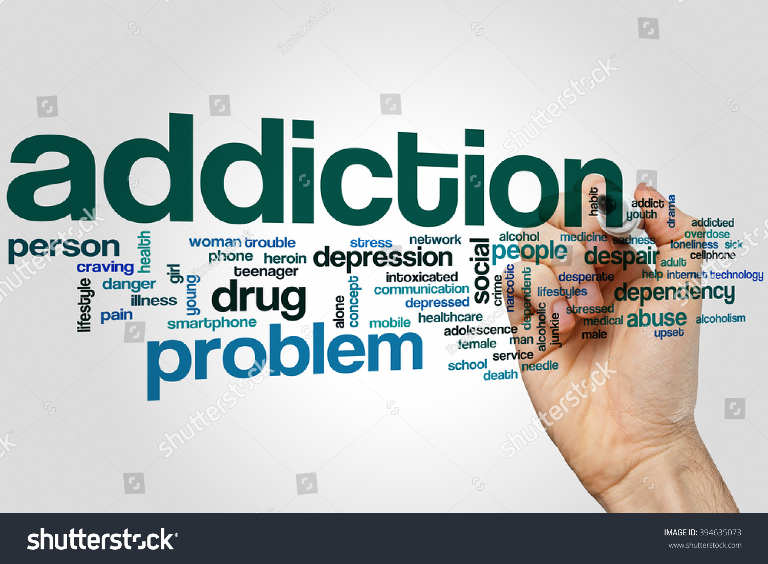 Addiction Word Cloud Concept Stock Photo 394635073 | Shutterstock