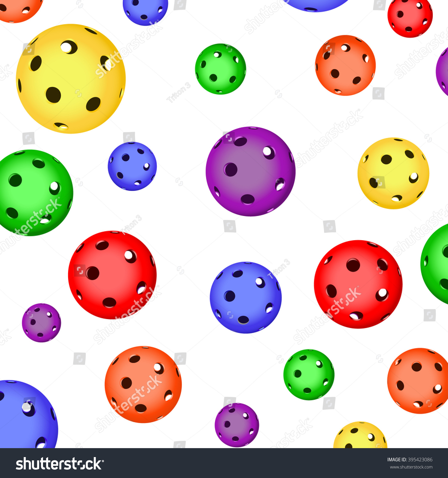 Pattern Color Floorball Balls Stock Vector (Royalty Free) 395423086 ...