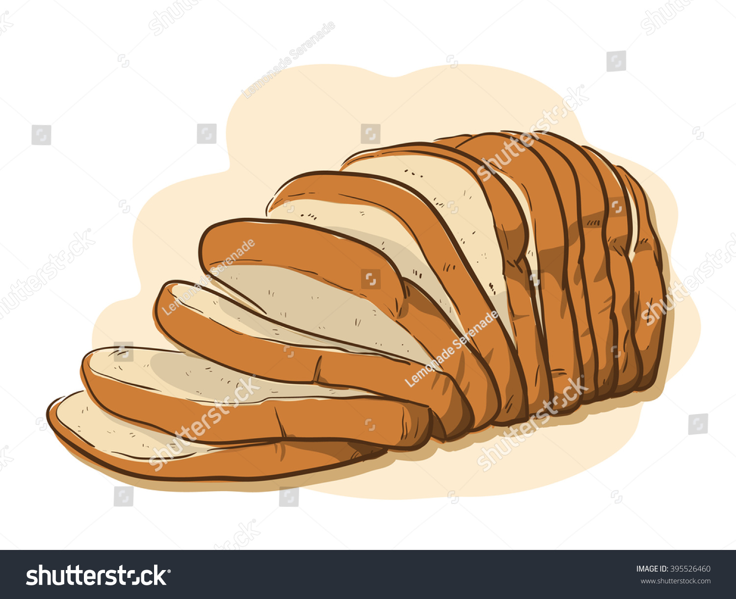 Хлеб нарезанный мультяшный