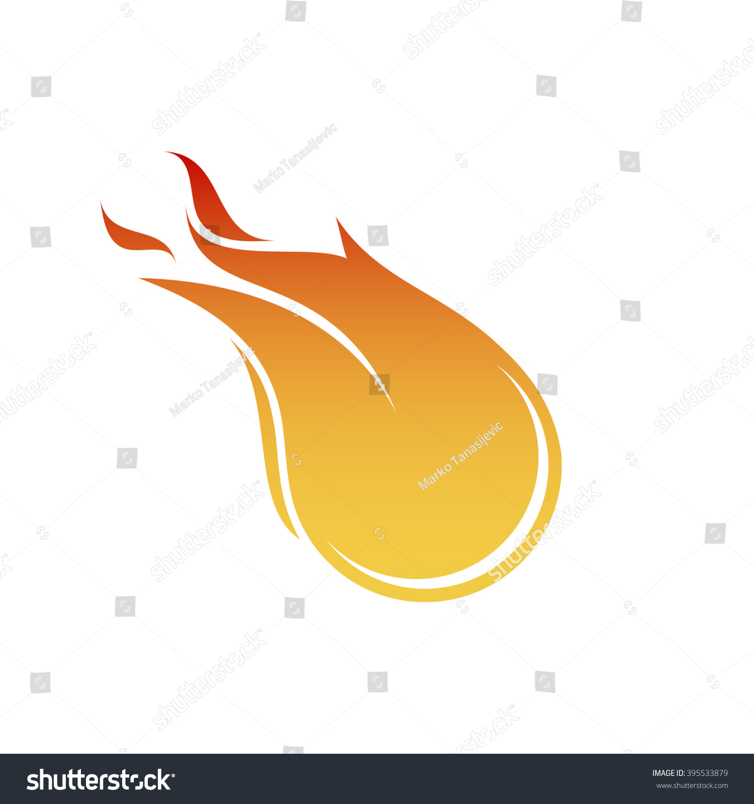 Огненный фаербол пиктограмма