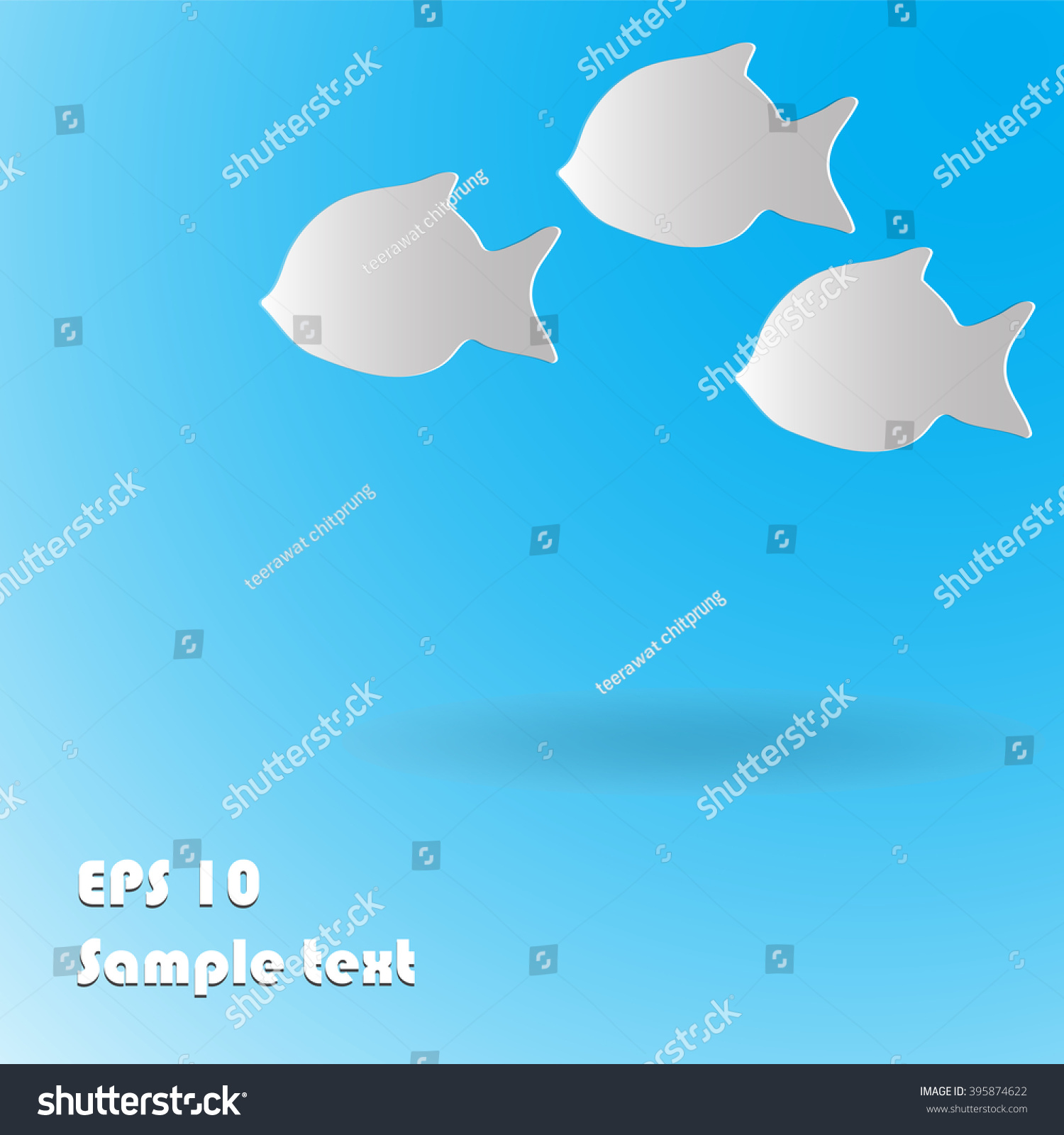 Fish Symbol Background Flat Design Can Stock Vector (Royalty Free ...