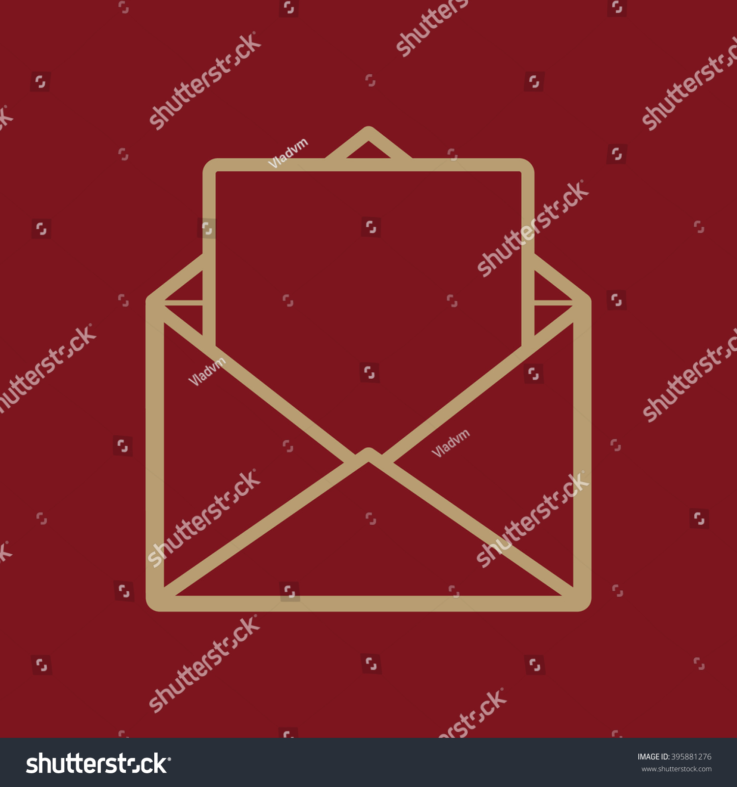 Mail Icon Open Envelope Symbol Message Stock Vector Royalty Free 395881276 Shutterstock 3408