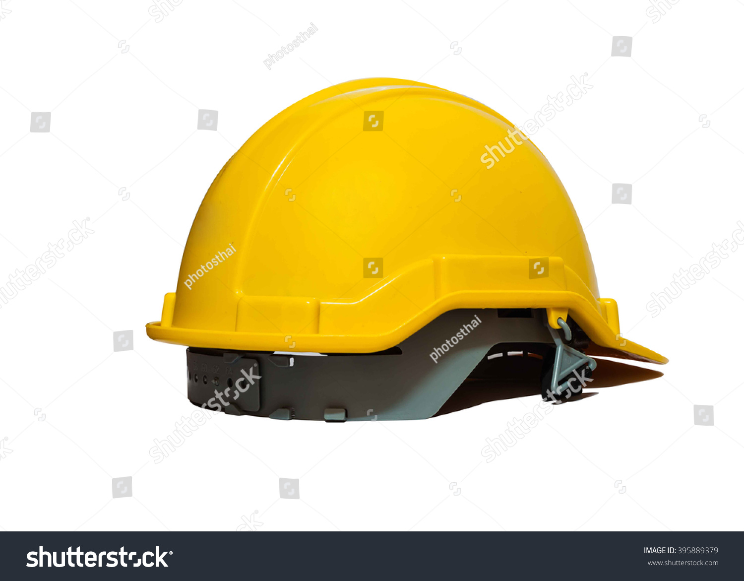 Back View Safety Engineer Helmet Isolated Stock Photo 395889379 ...