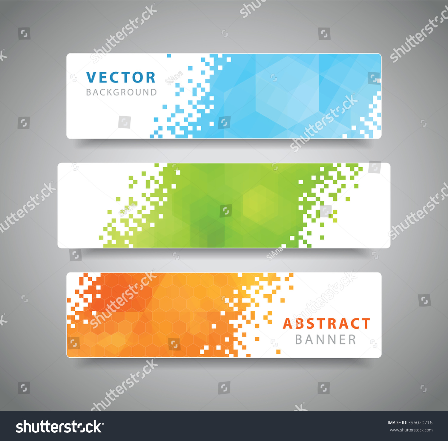 Set Three Modern Geometric Vector Banners Stock Vector Royalty Free Shutterstock