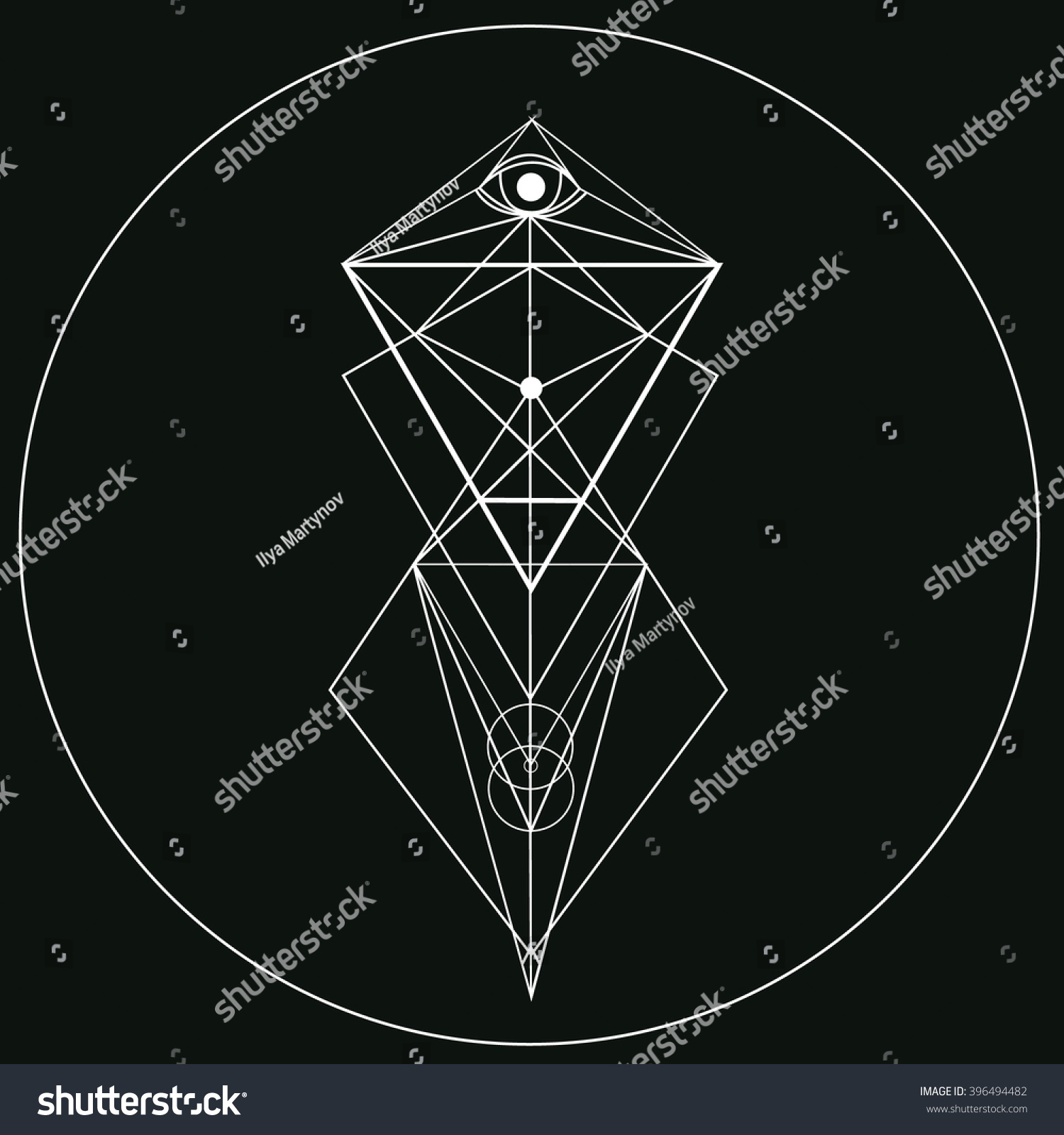 Sacred Geometry Alchemy Religion Philosophy Spirituality Stock Vector ...