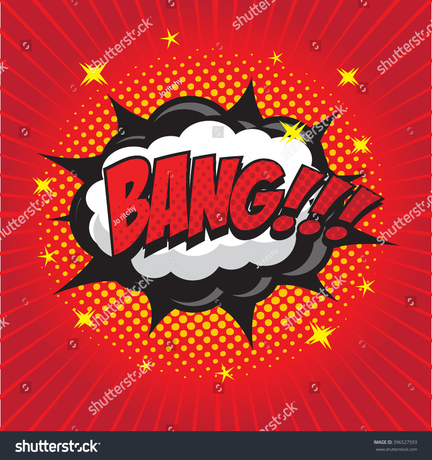 Bang Wording Sound Effect Set Design Stock Vector (Royalty Free ...