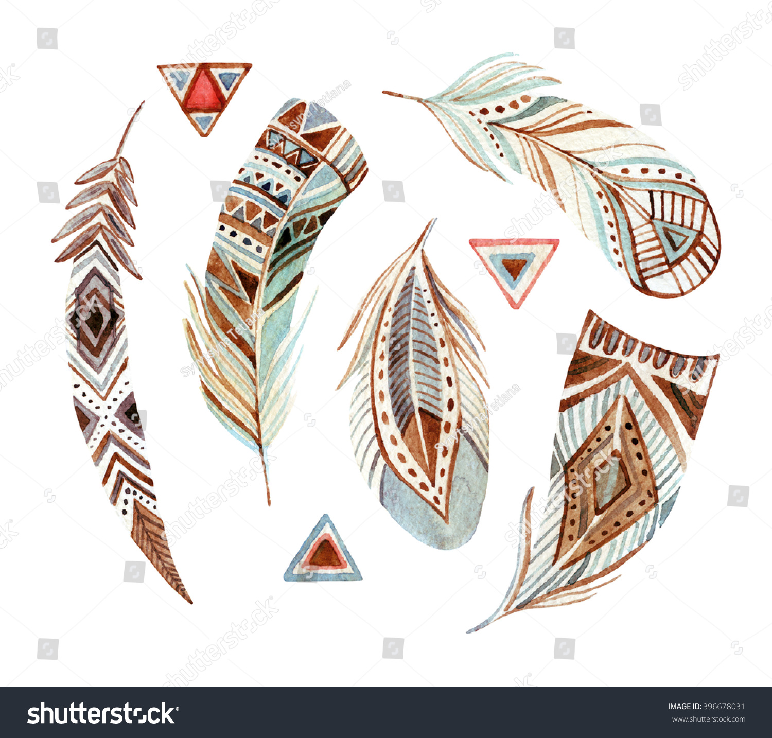 tribal feather drawing