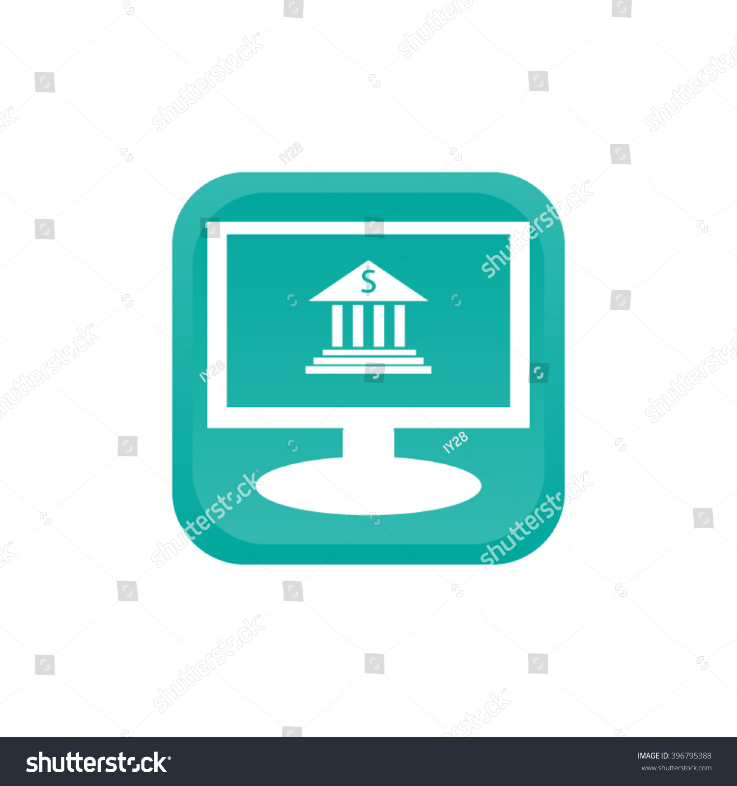 Monitor Bank Vector Icon Stock Vector (Royalty Free) 396795388 ...