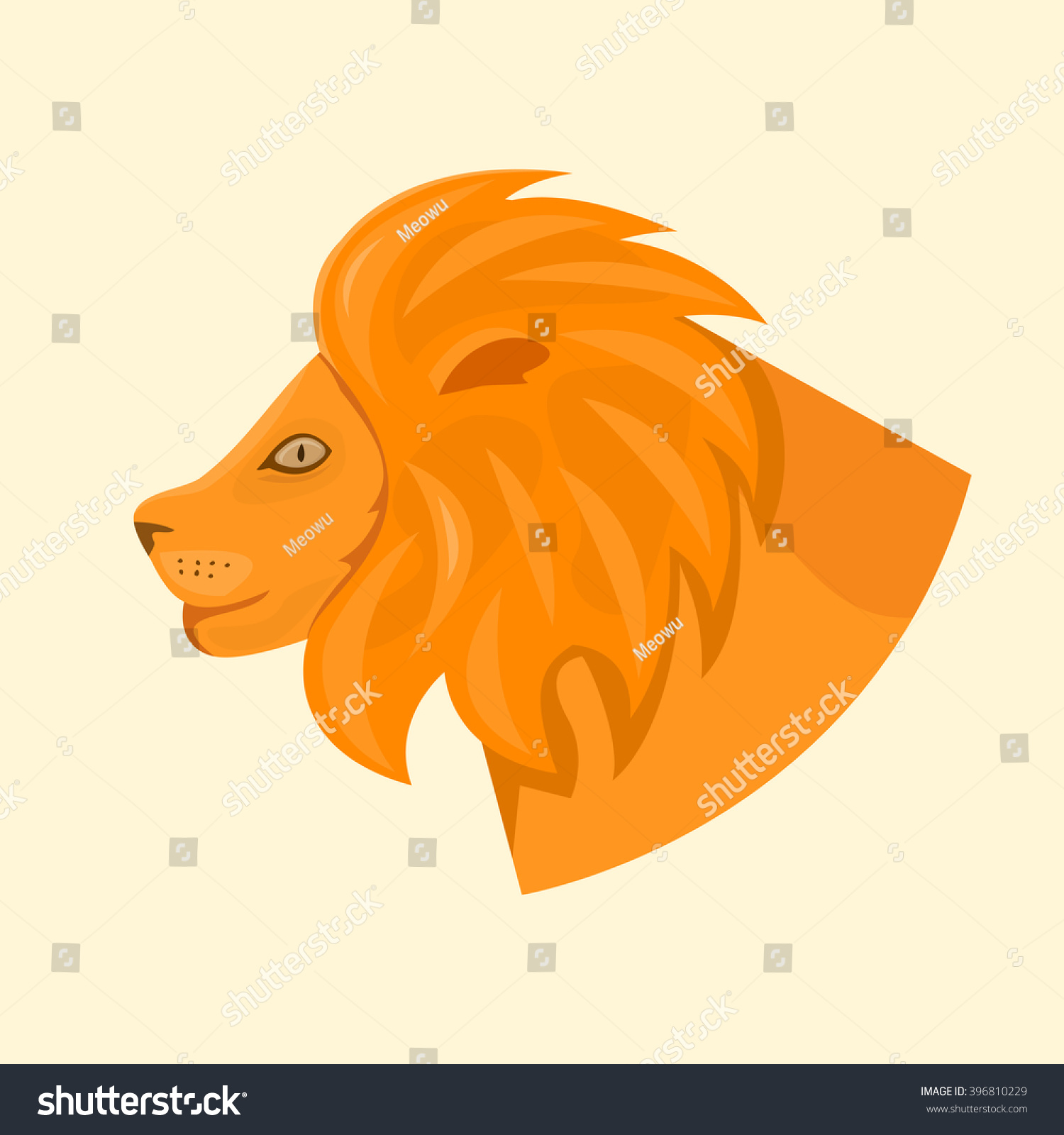 Lions Head Side View Vector Illustration Stock Vector (Royalty Free ...