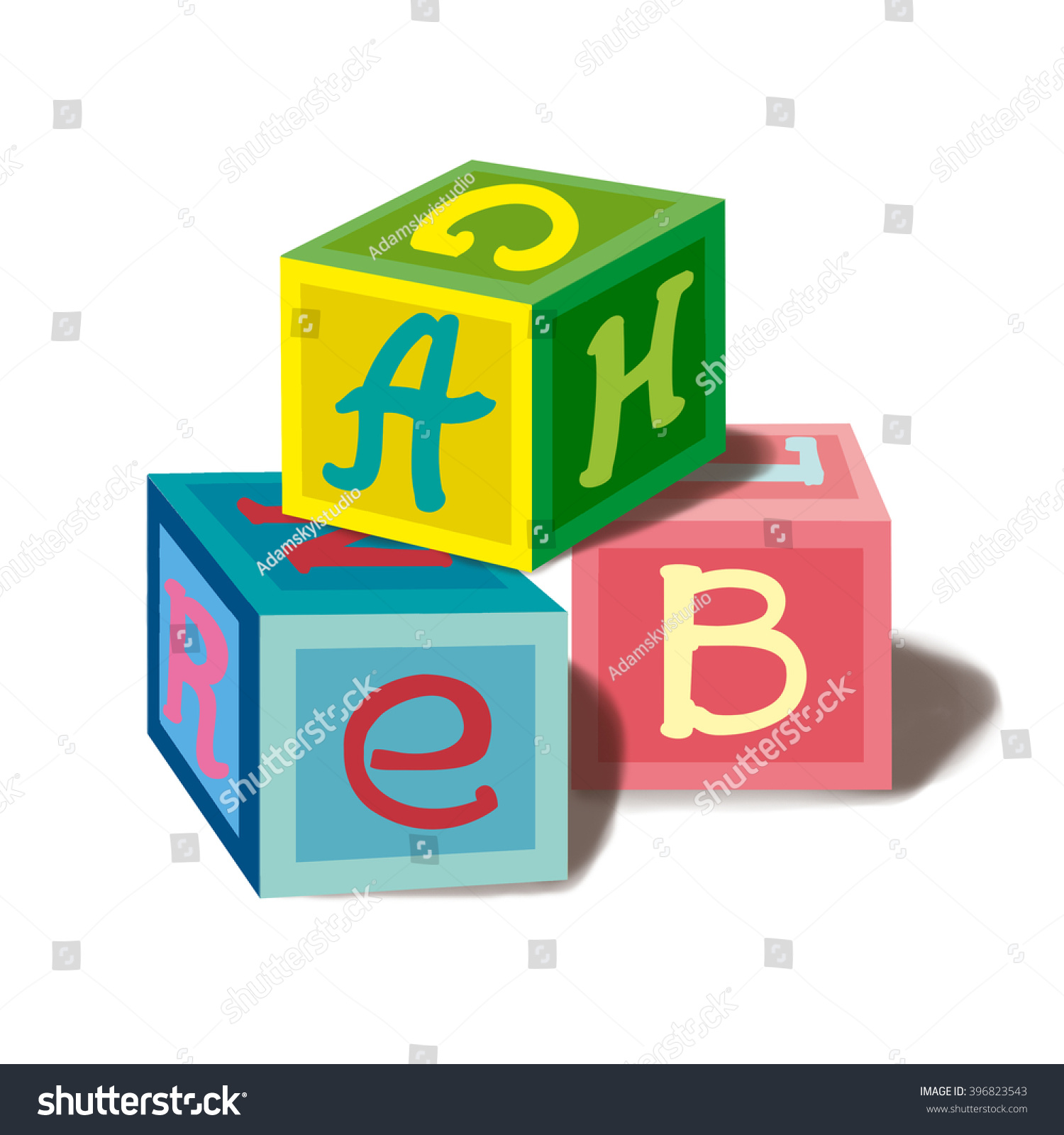 Детские кубики вектор