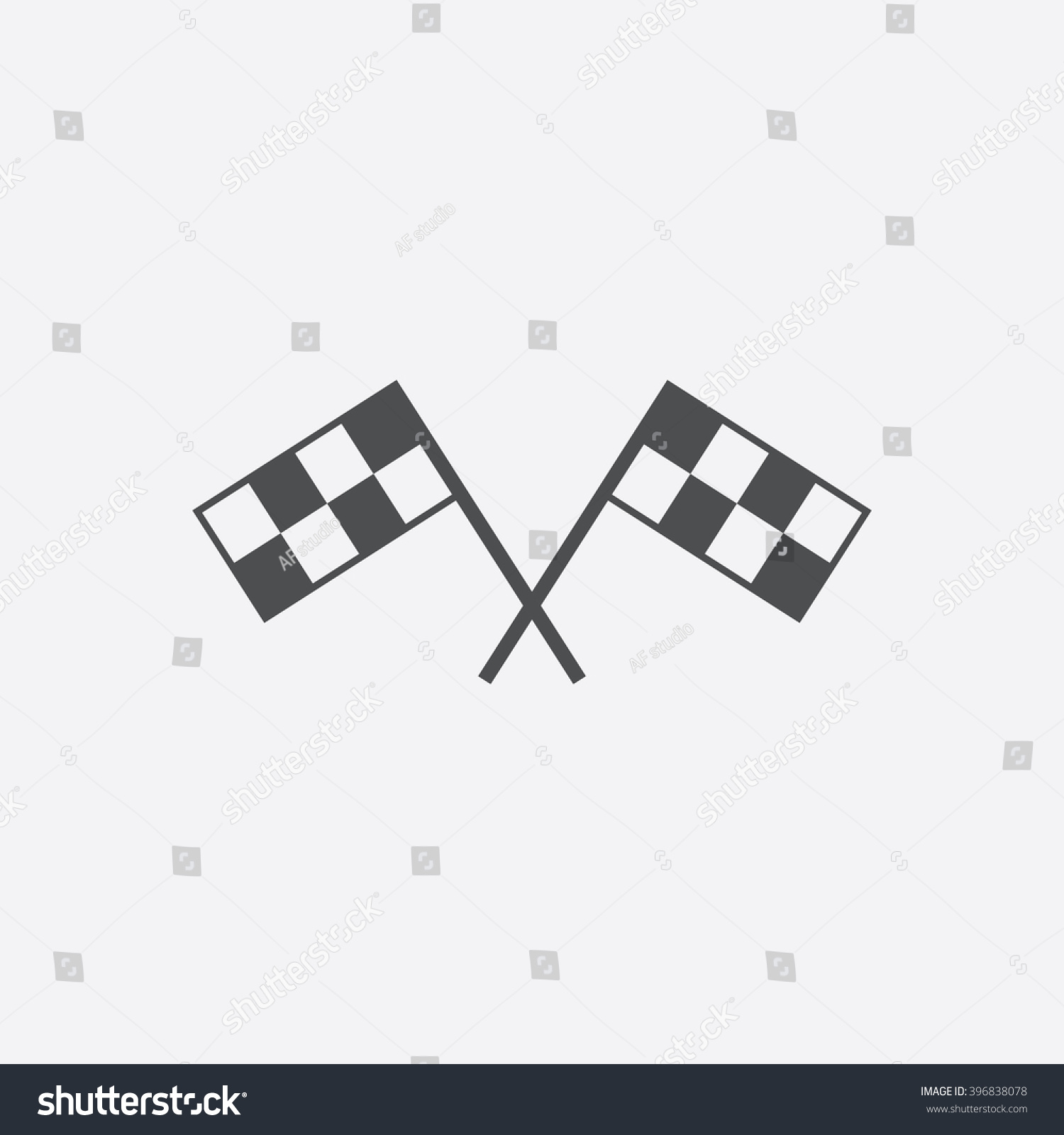 Racing Flag Icon Vector Stock Vector (Royalty Free) 396838078 ...