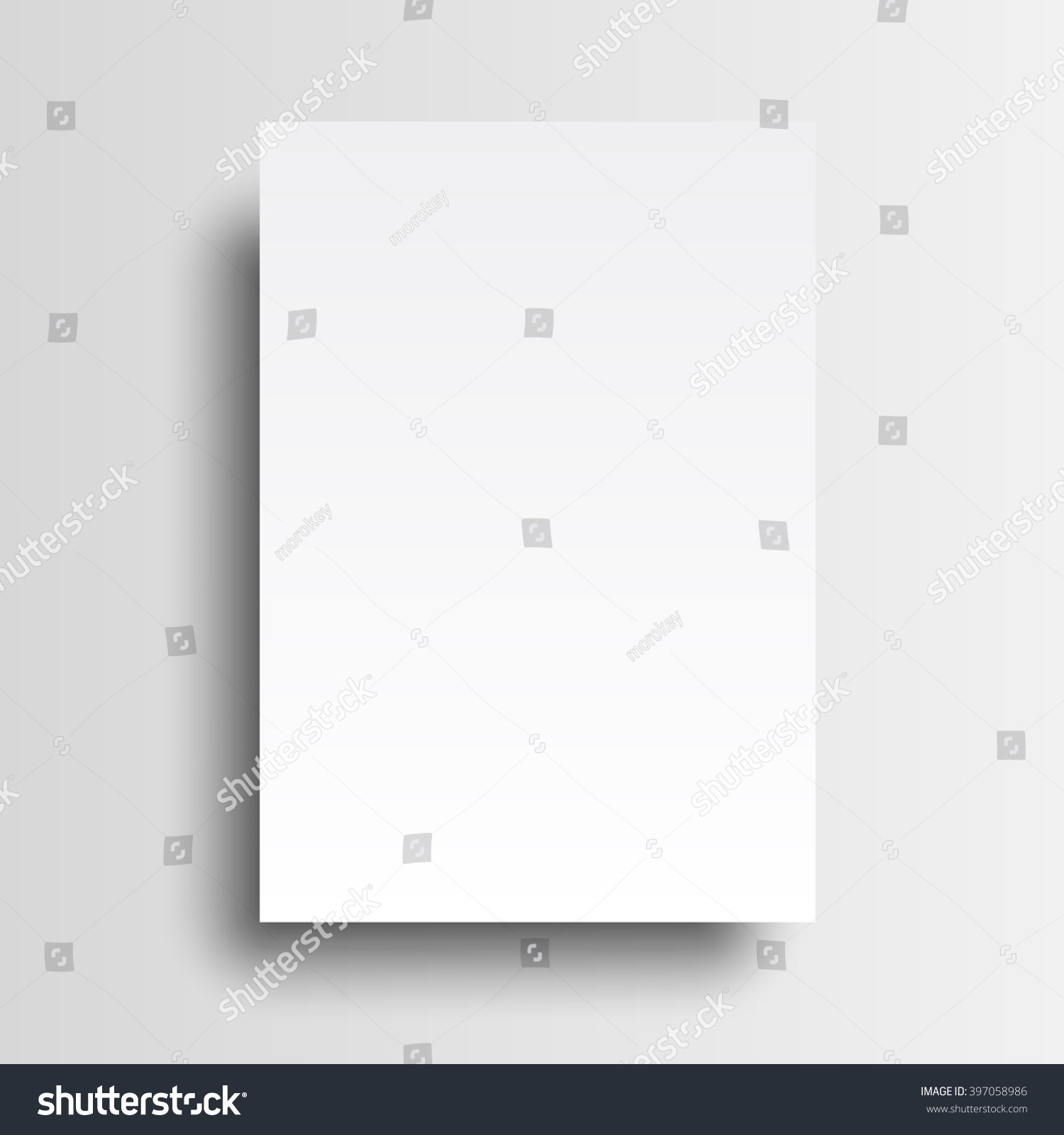 Vector A4 Mockup Isolated On White Stock Vector (Royalty Free ...