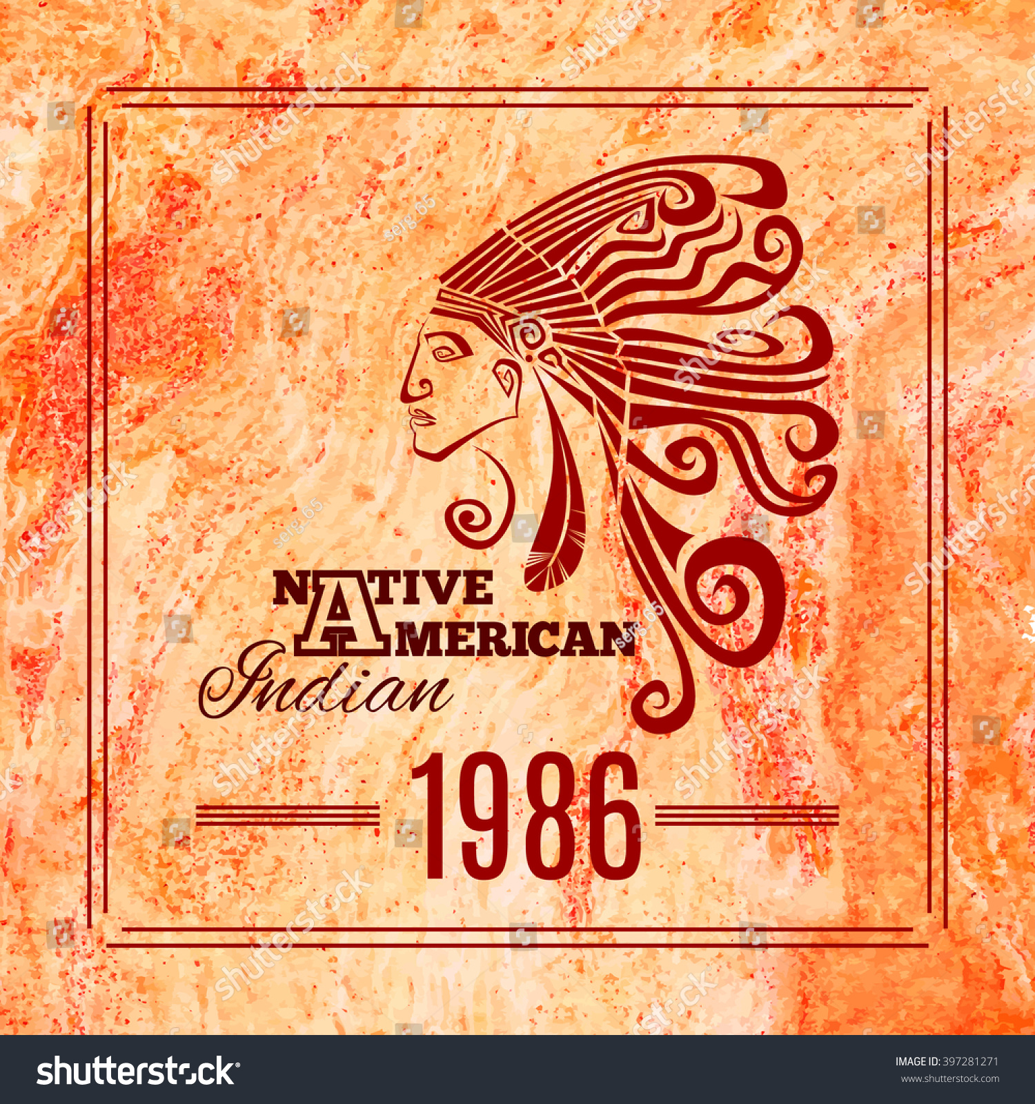 stylized-outline-terracotta-native-american-head-stock-vector-royalty