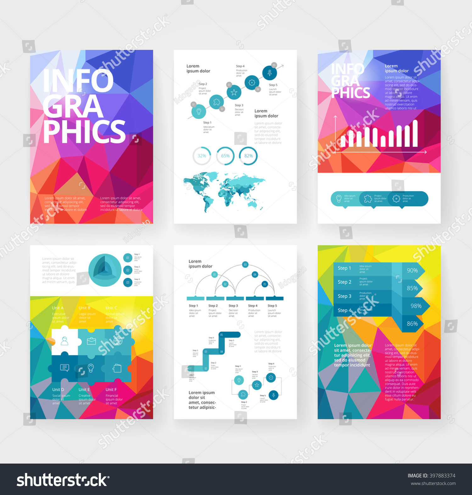 Business Brochure Design Template Infographics Vector Stock Vector ...